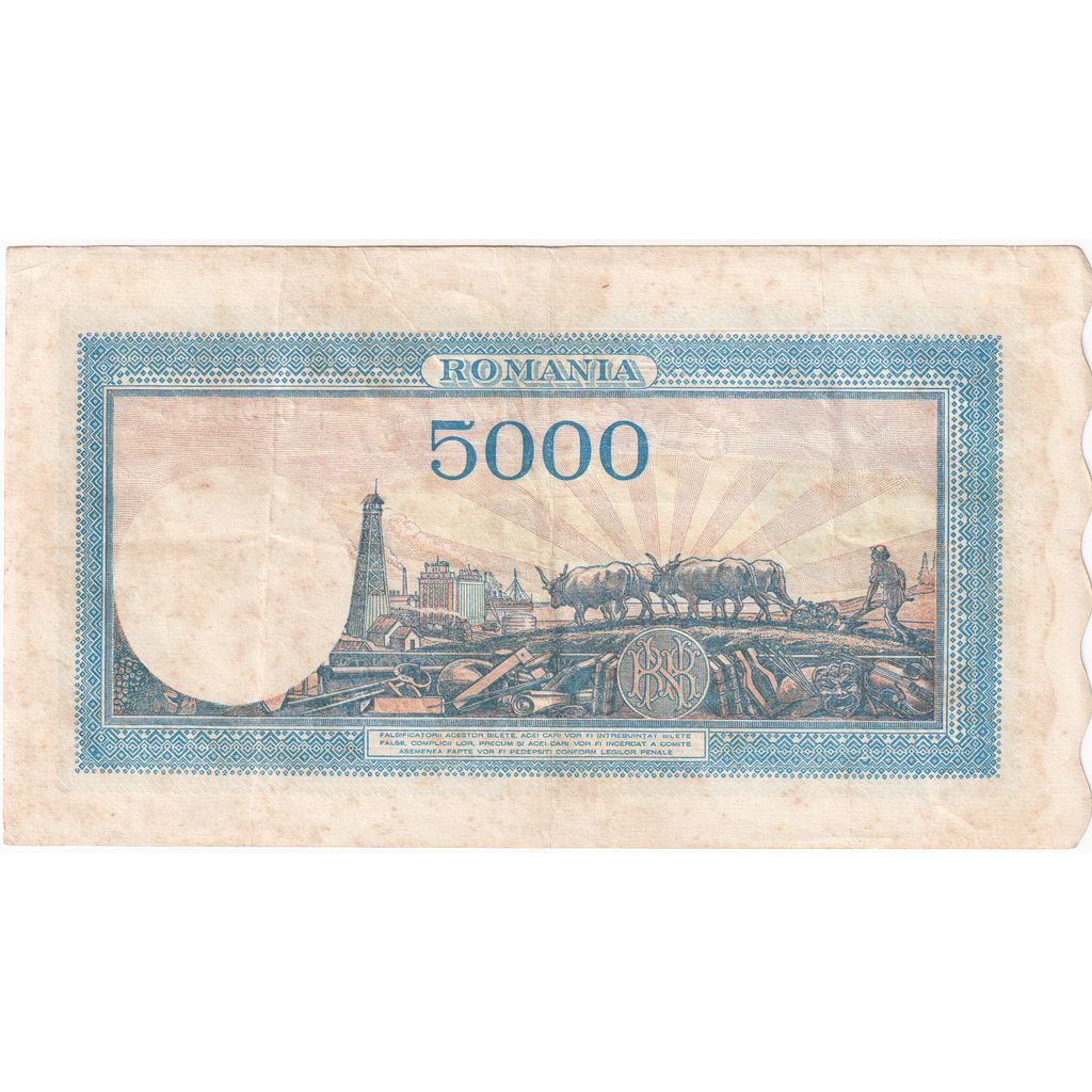 Romania, 5000 Lei, 1944-05-02, BB+