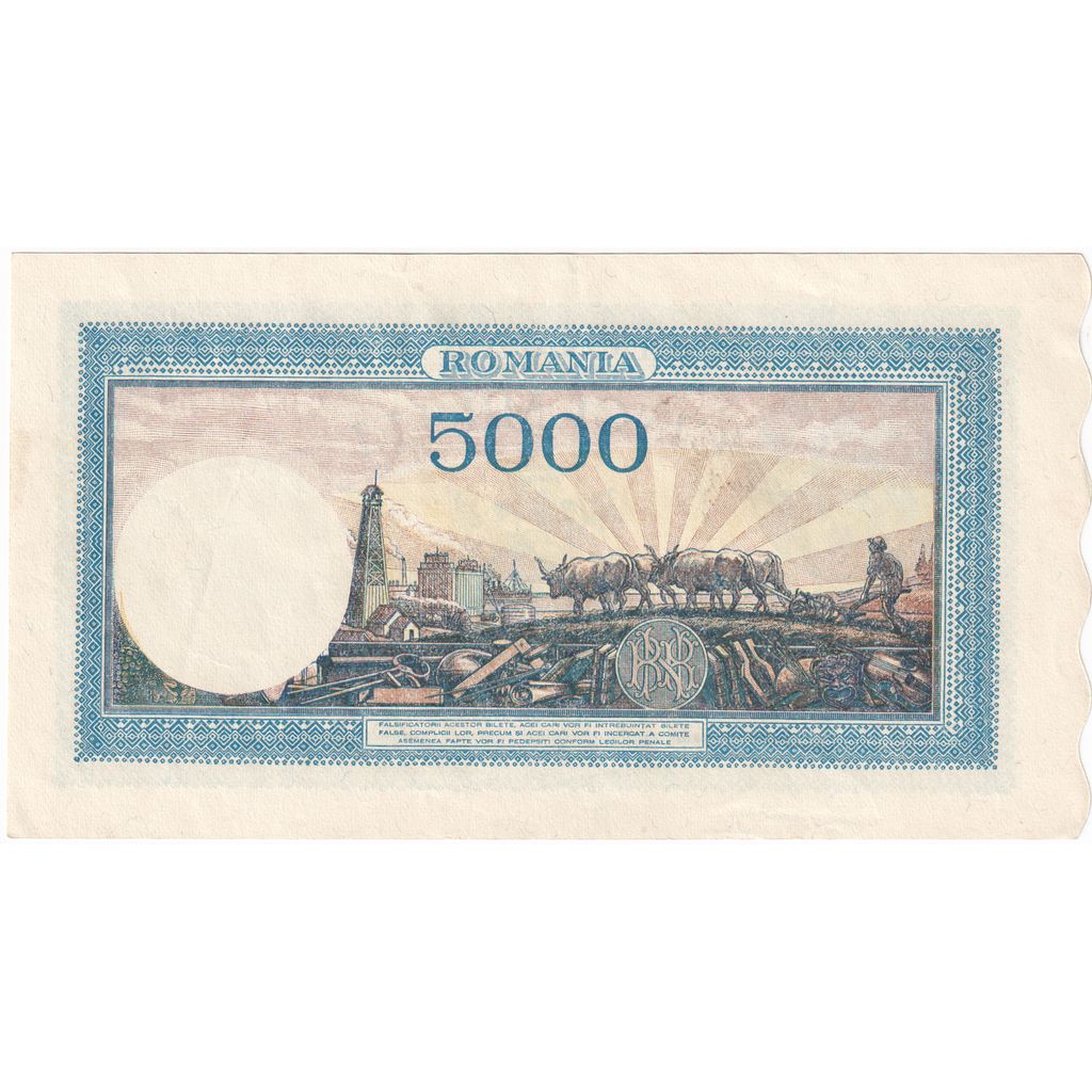 Romania, 5000 Lei, 1944-10-10, UNC(60-62)