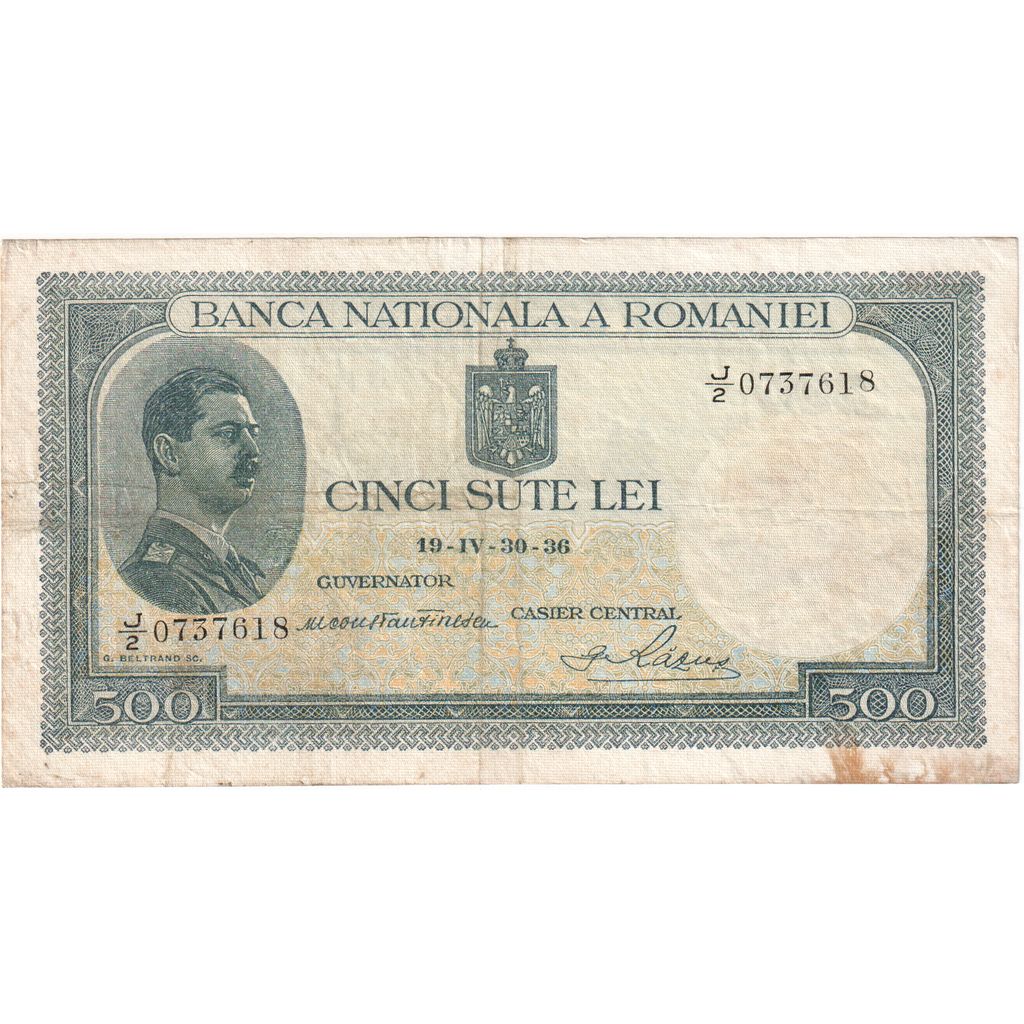Romania, 500 Lei, 1936-04-30, EF(40-45)