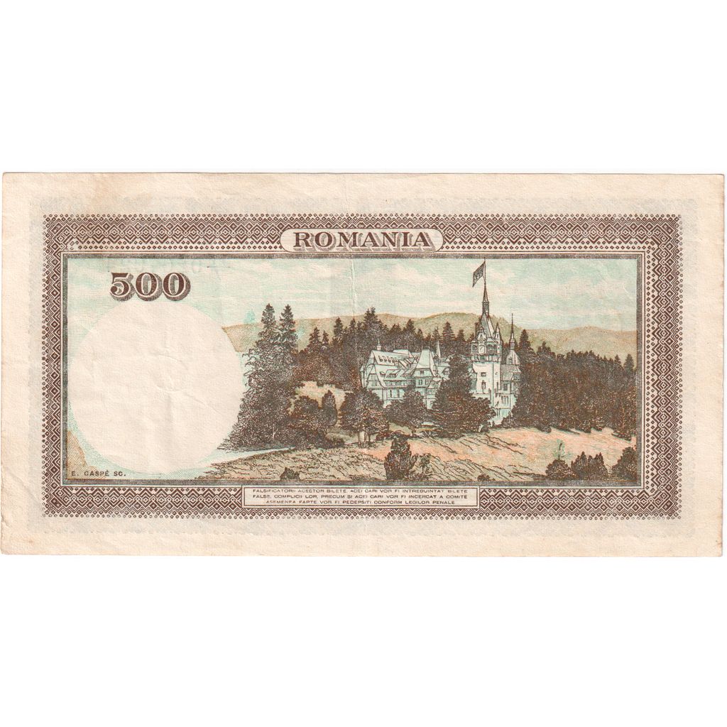 Romania, 500 Lei, 1941-04-02, AU(50-53)