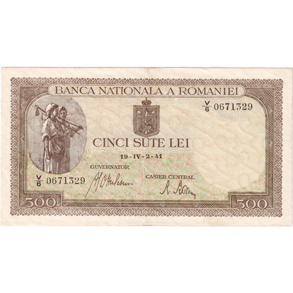 Romania, 500 Lei, 1941-04-02, BB+
