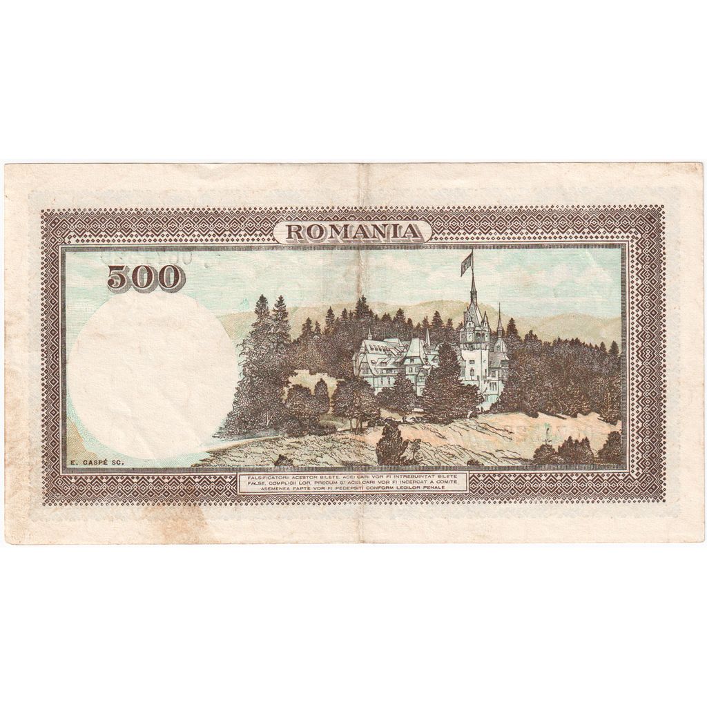 Romania, 500 Lei, 1941-04-02, BB+