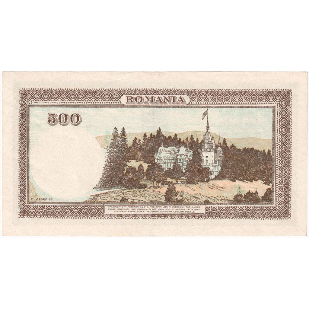 Rumanía, 500 Lei, 1941-04-02, SC
