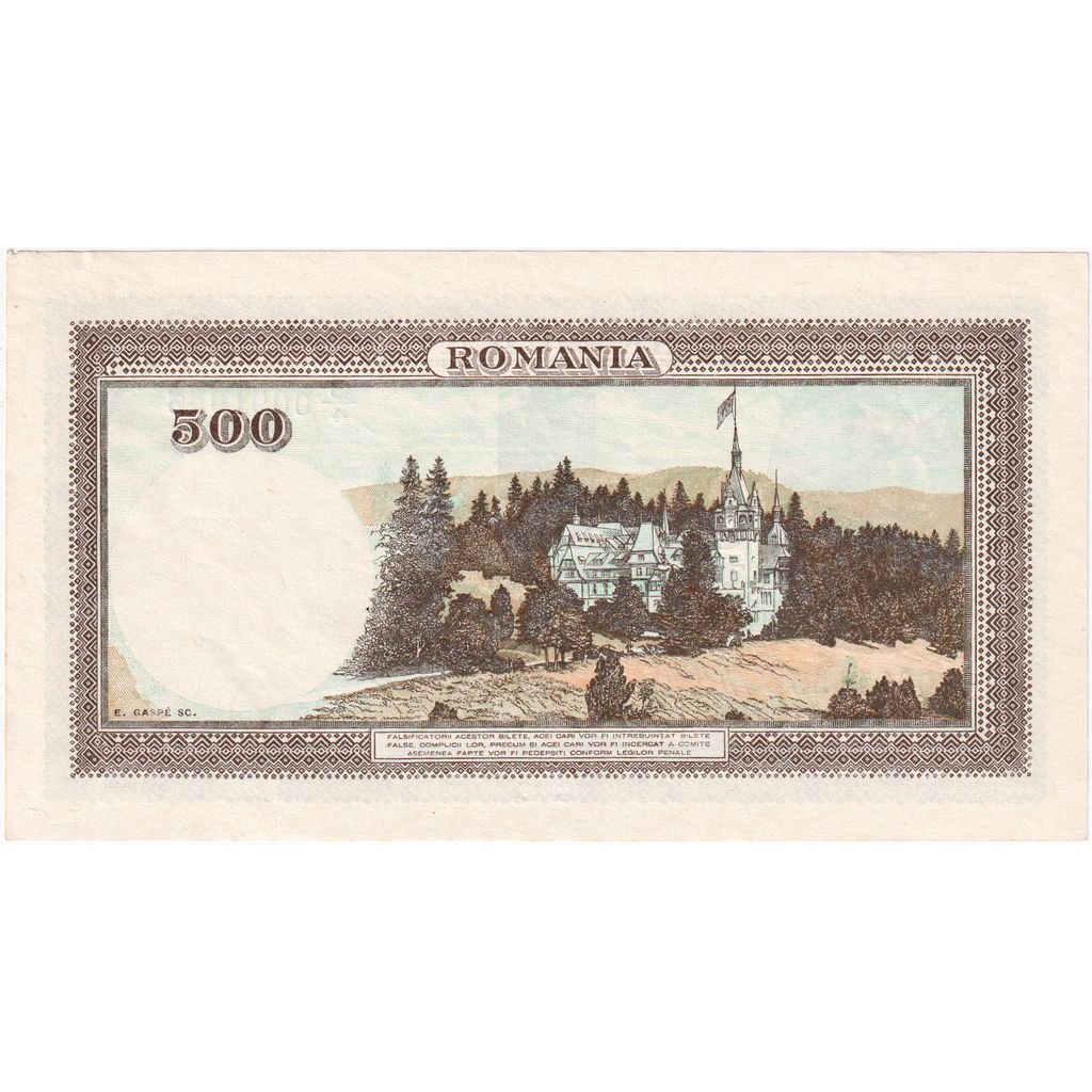 Roemenië, 500 Lei, 1940-11-01, SPL