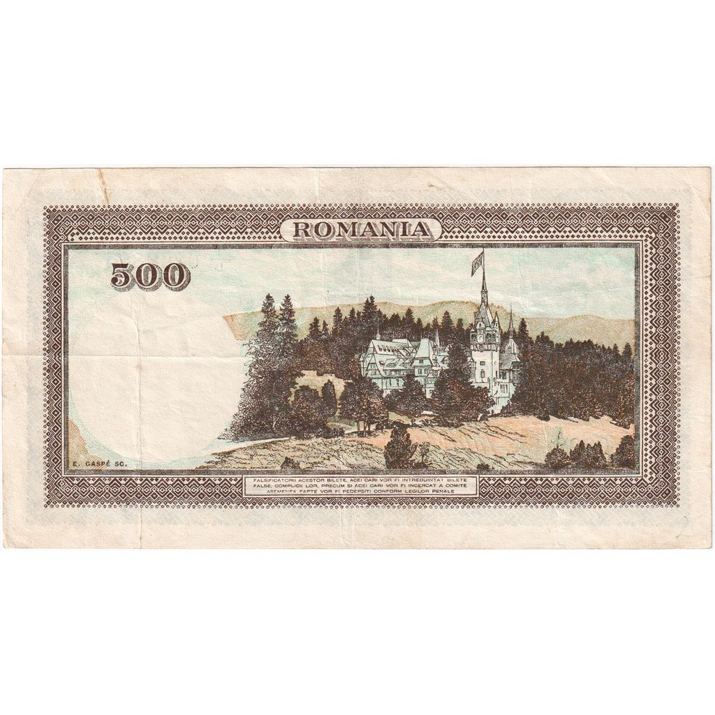 Romania, 500 Lei, 1940-11-01, EF(40-45)