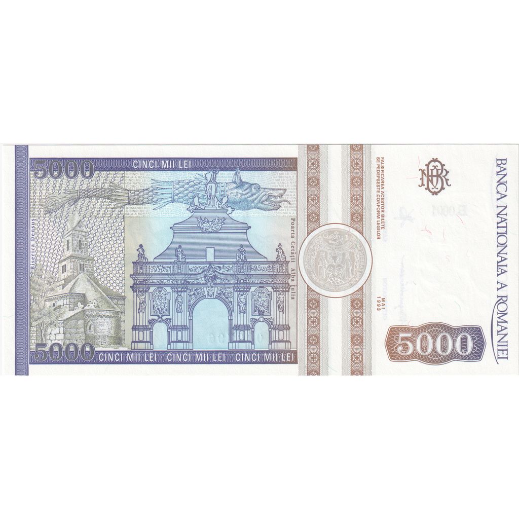 Romania, 5000 Lei, Mai 1993, UNC(63)