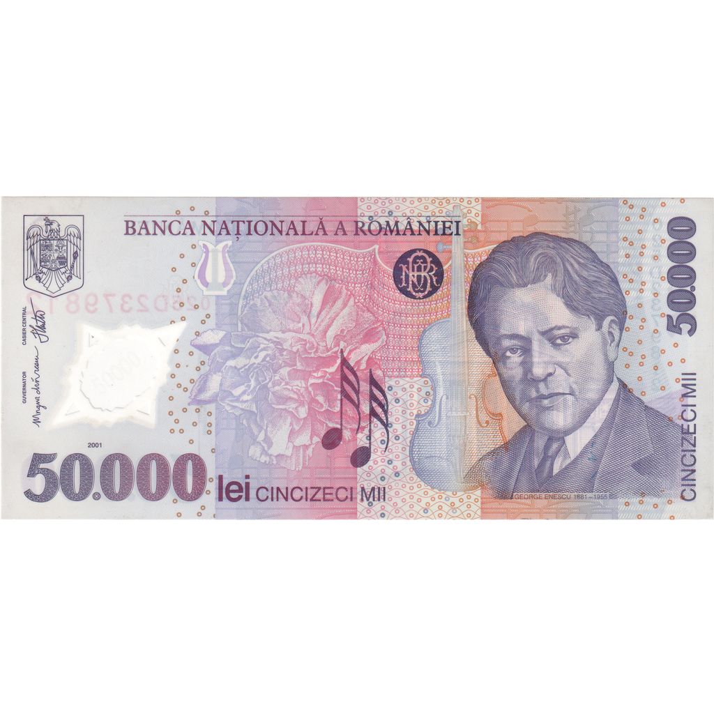 Rumanía, 50000 Lei, 2001, SC+