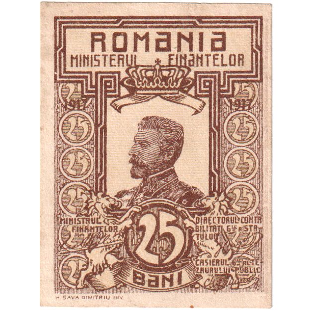 Rumänien, 25 Bani, 1917, UNZ