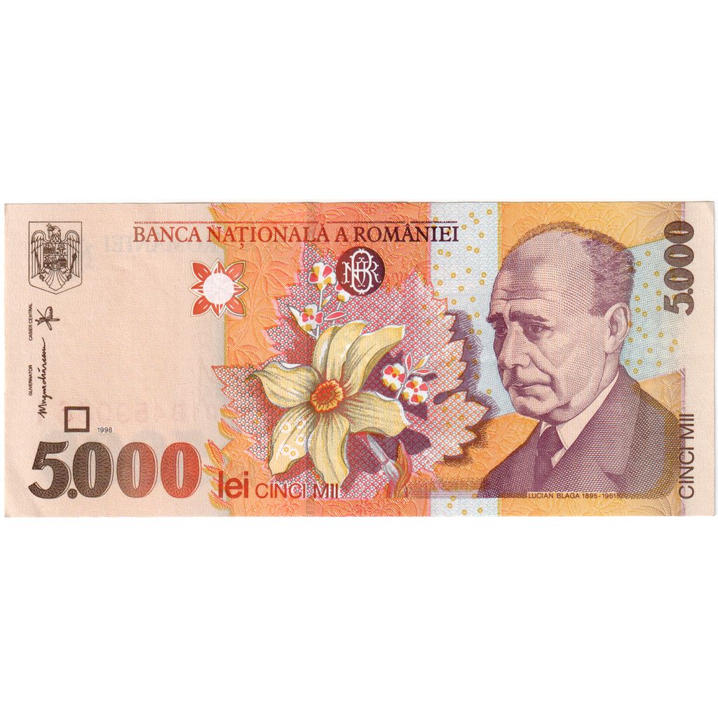 Rumanía, 5000 Lei, 1998, UNC