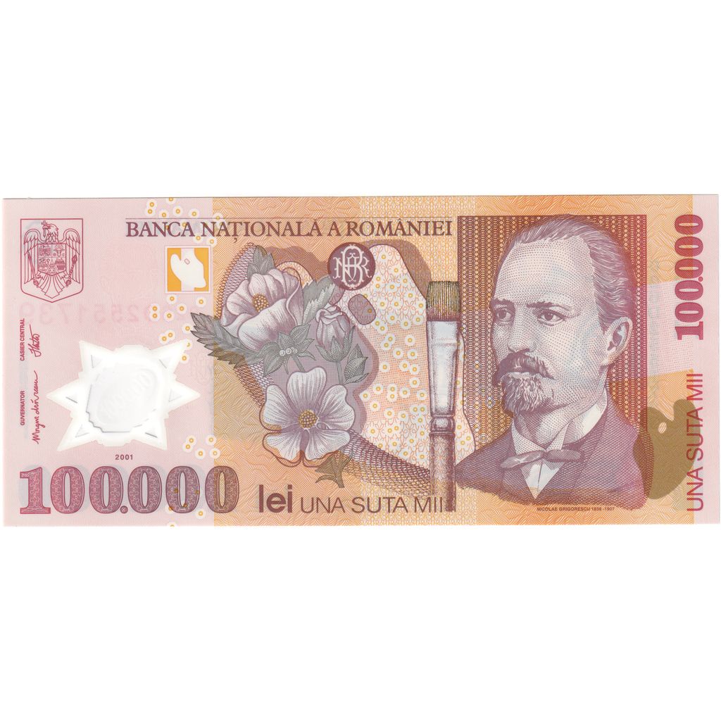 Rumunia, 100000 Lei, 2001, UNC(65-70)