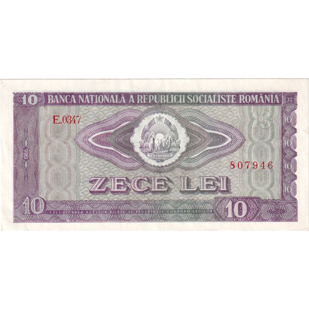 Romania, 10 Lei, 1966, UNC(64)