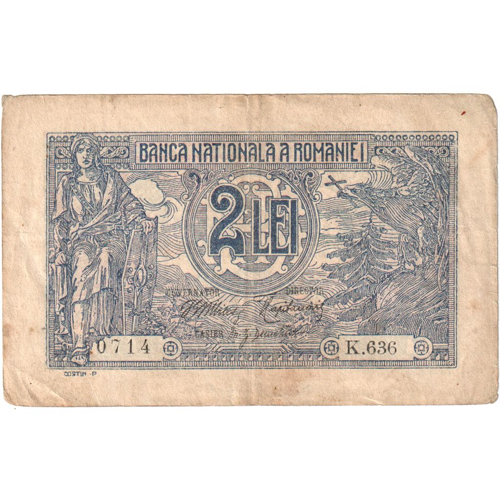 Rumänien, 2 Lei, 1915-03-12, S