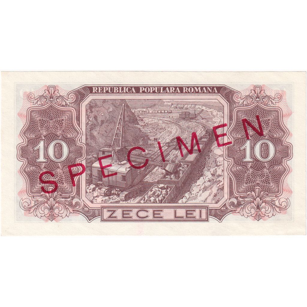 Rumunia, 10 Lei, 1952, Egzemplarz, UNC(65-70)