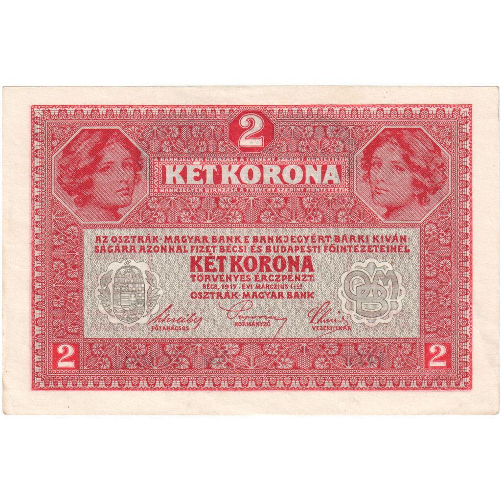 Österreich, 2 Kronen, Undated (1919 - old date : 1917-03-01), UNZ