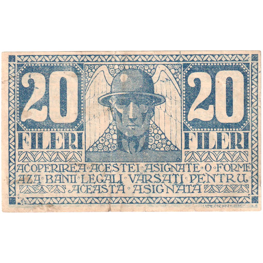 Romania, Timișoara, 20 Fileri, 1919-12-01, EF(40-45)