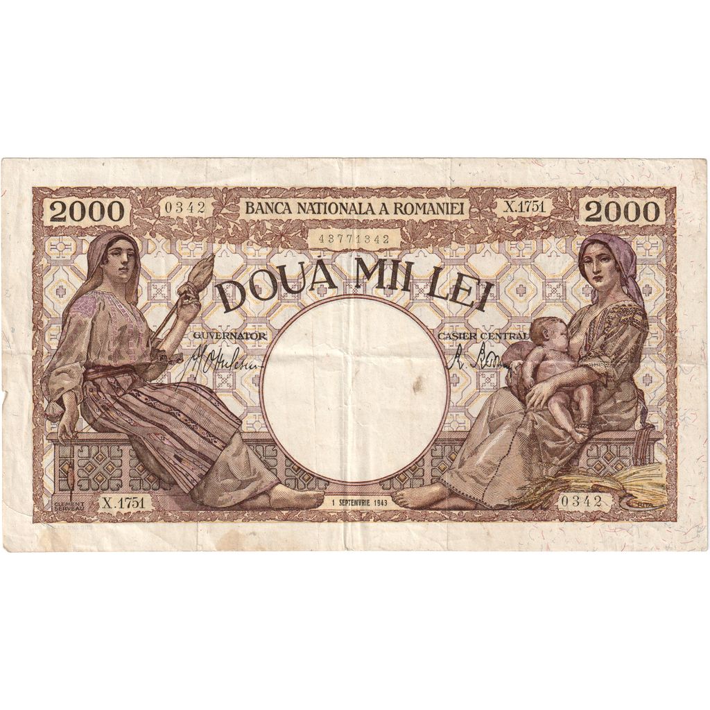 Rumänien, 2000 Lei, 1943-09-01, S