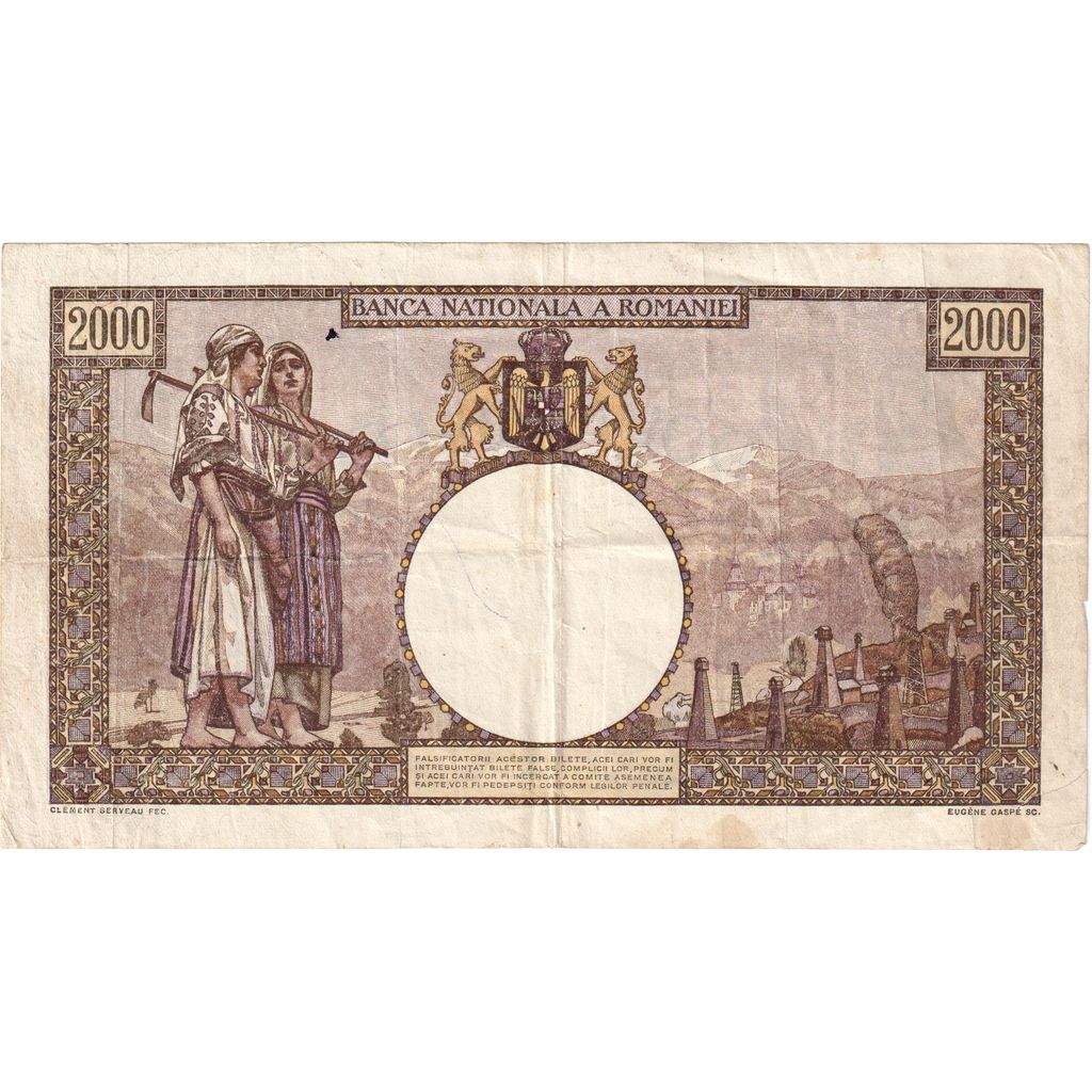 Rumänien, 2000 Lei, 1943-09-01, S