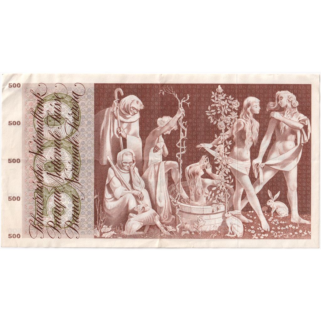 Switzerland, 500 Franken, 1973-03-07, EF(40-45)
