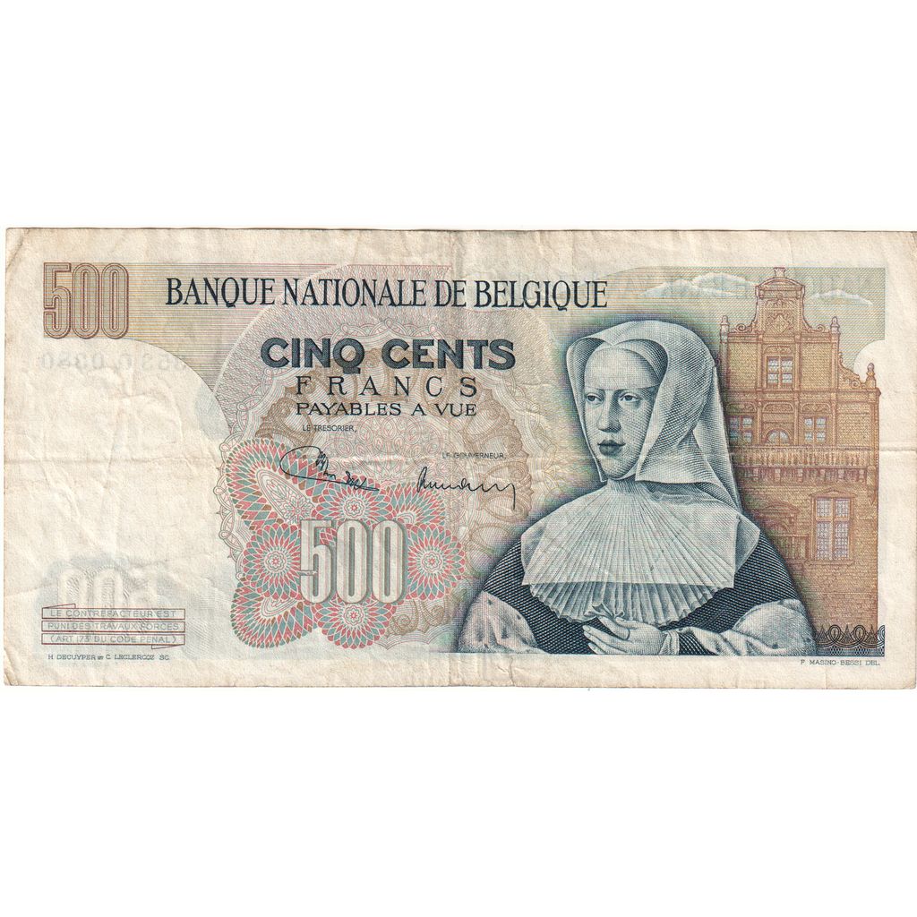 Belgium, 500 Francs, 1971-03-23, VF(30-35)