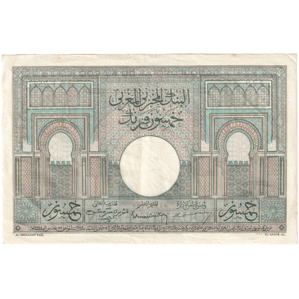 Marruecos, 50 Francs, 1947-10-28, MBC