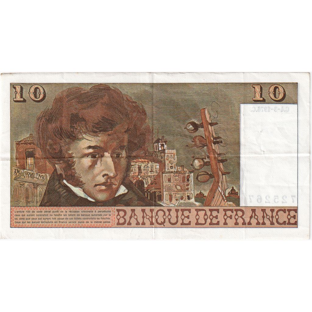 France, 10 Francs, Berlioz, 1976-03-04, N.288, EF(40-45)