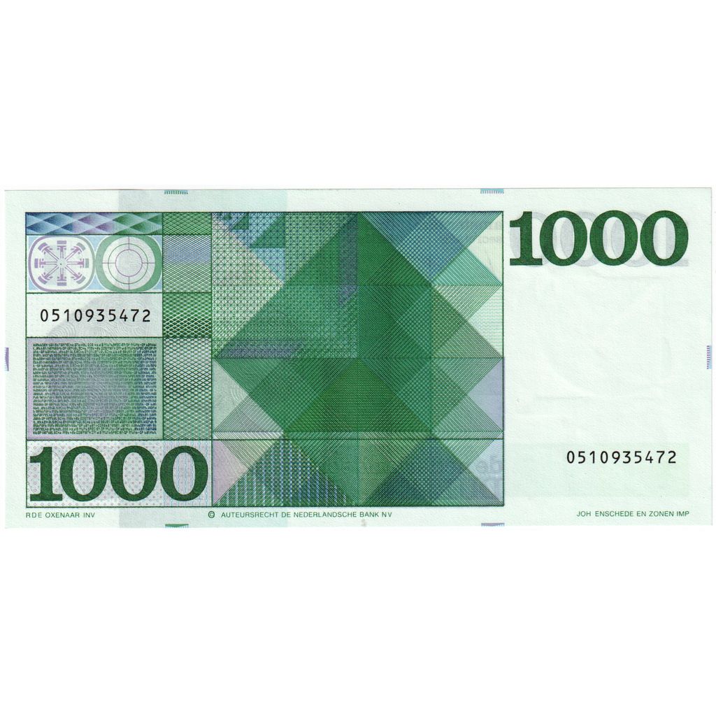 Países Baixos, 1000 Gulden, 1972-03-30, UNC(65-70)