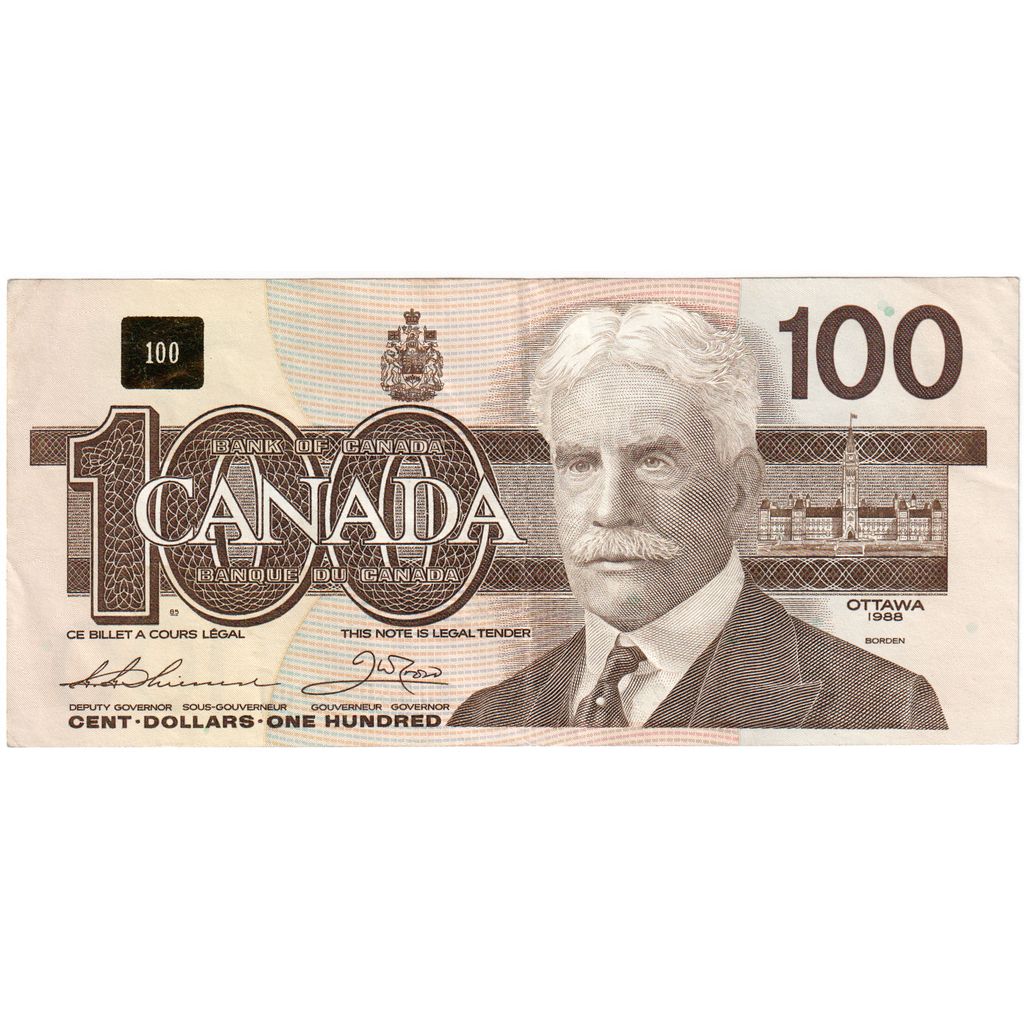 Canada, 100 Dollars, 1988, AU(55-58)