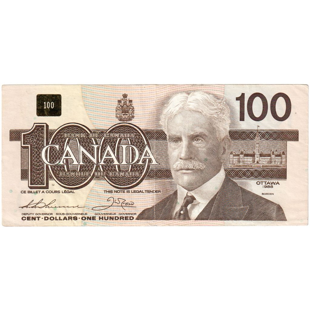 Canada, 100 Dollars, 1988, BB