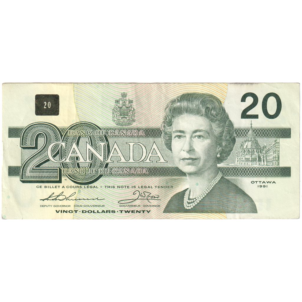 Canada, 20 Dollars, 1991, TB+