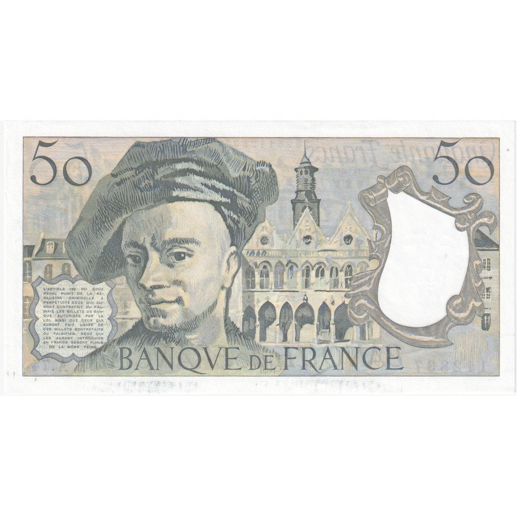 Francja, 50 Francs, Quentin de La Tour, 1992, A.74, UNC(65-70)