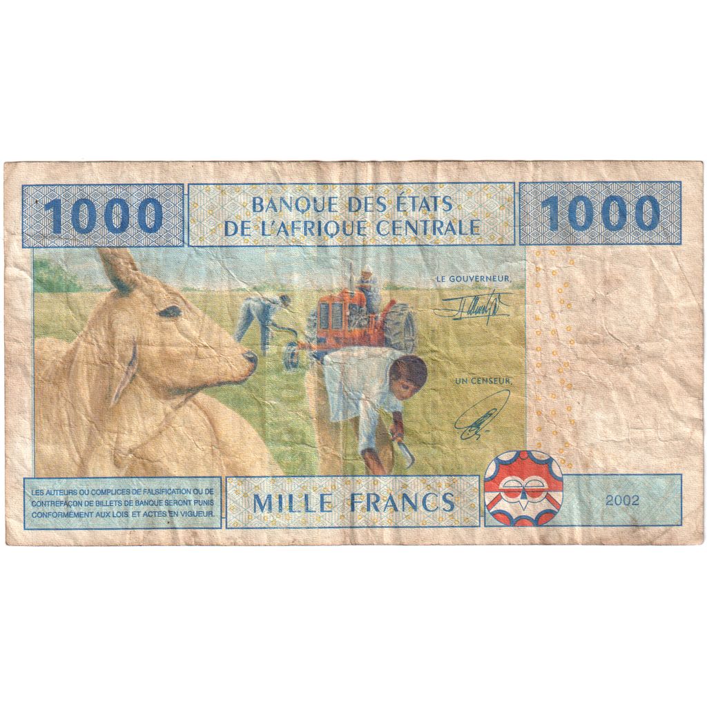 Cameroon, 1000 Francs, 2002, VF(20-25)