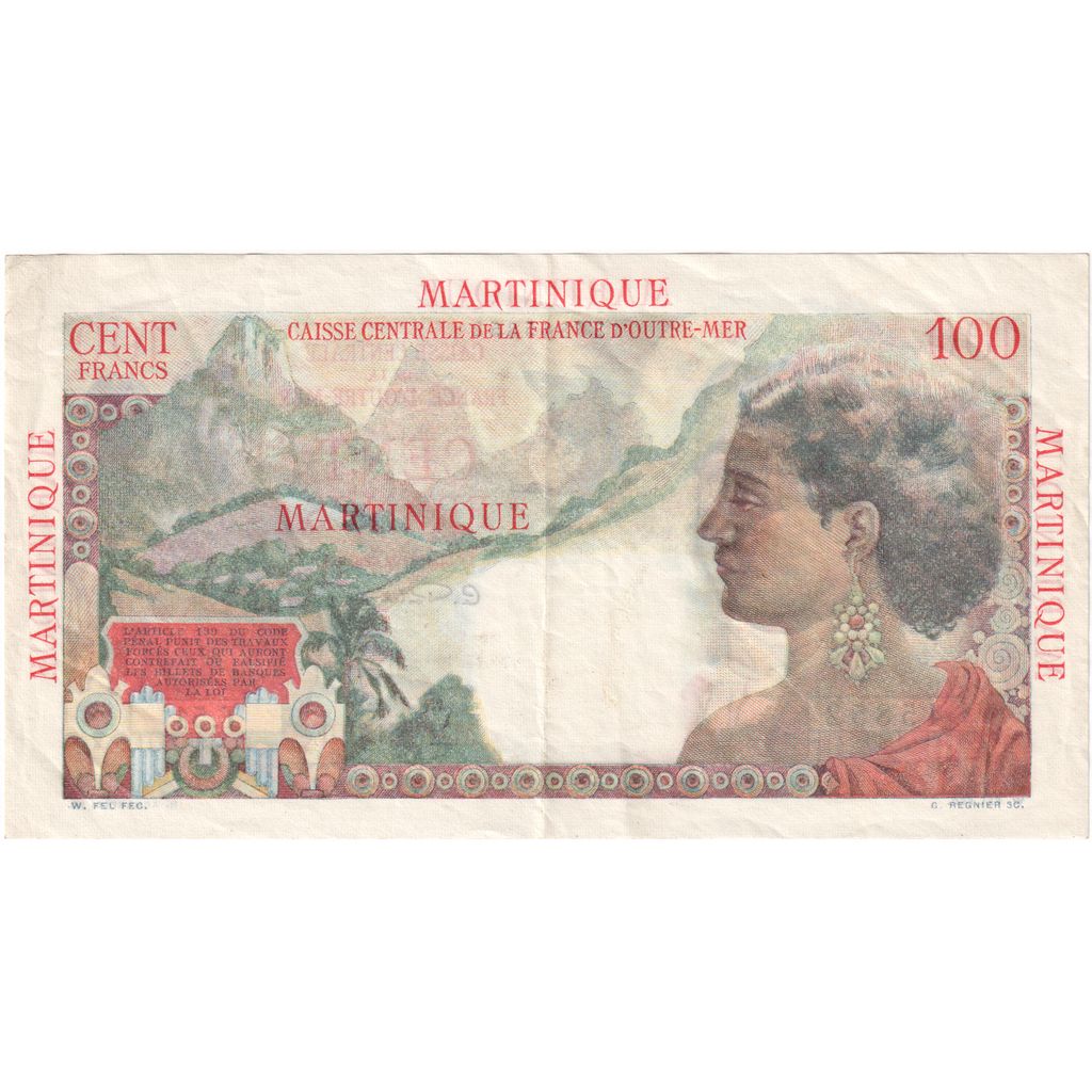 Martinique, 100 Francs, Undated (1947-49), T.51, TTB