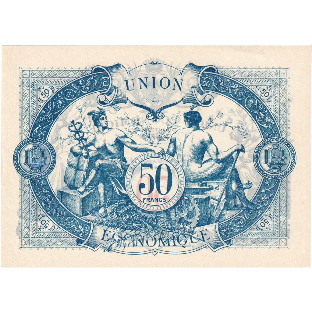 City of Nice, 50 Francs, Union, UNC(63)