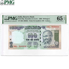 India, 100 Rupees, 2006, UNC 65 EPQ, PMG