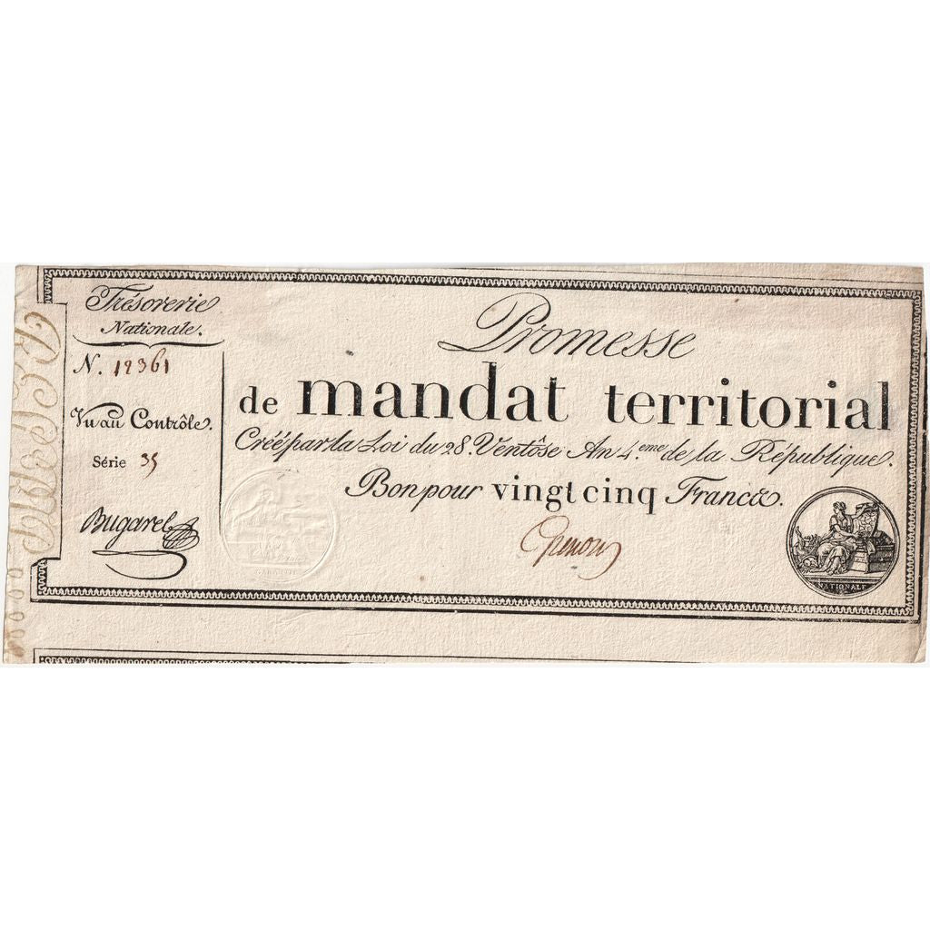 Francia, 25 Francs, 1796-03-18, 35, MBC+