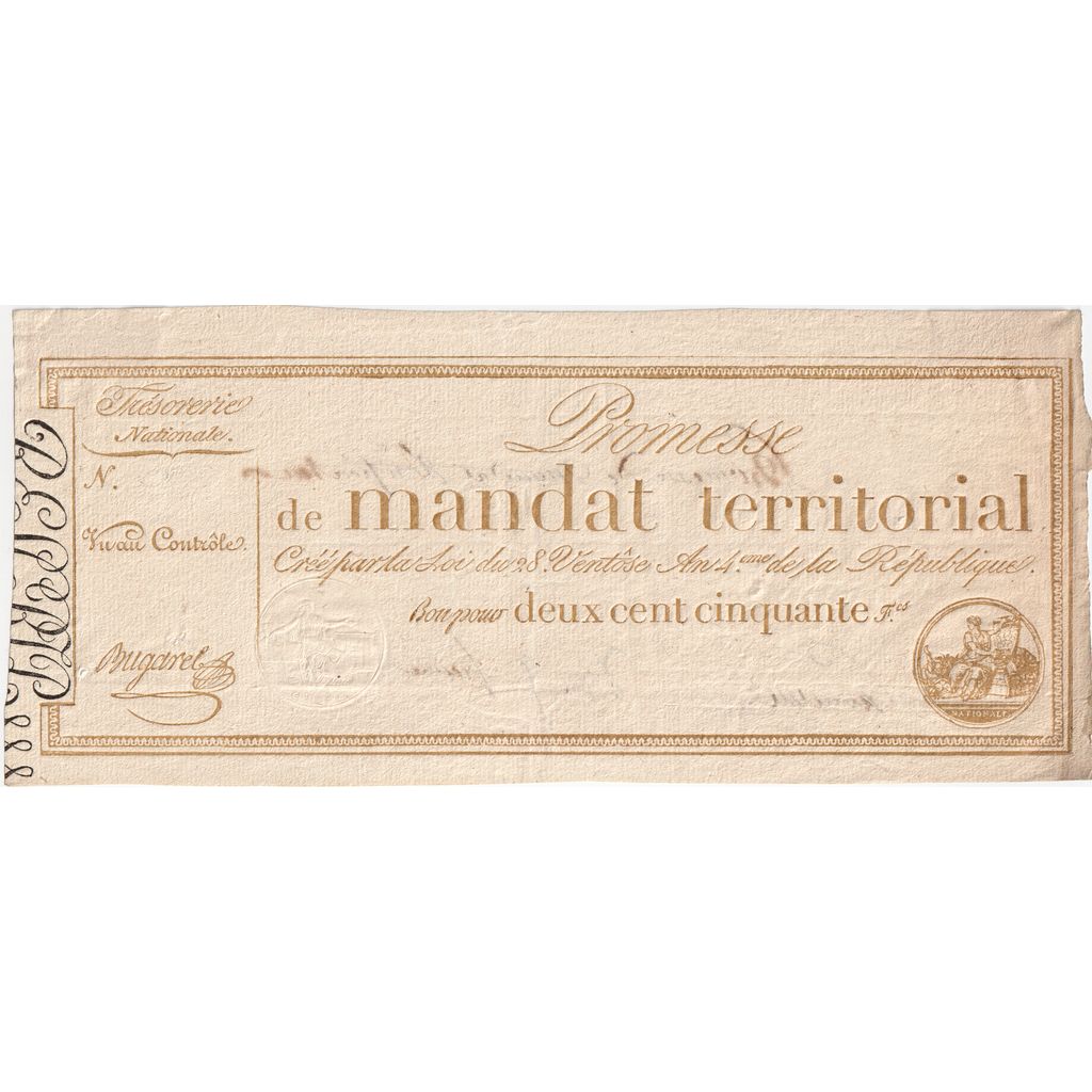 Francia, 250 Francs, 1796-03-18, Vérificateur, EBC