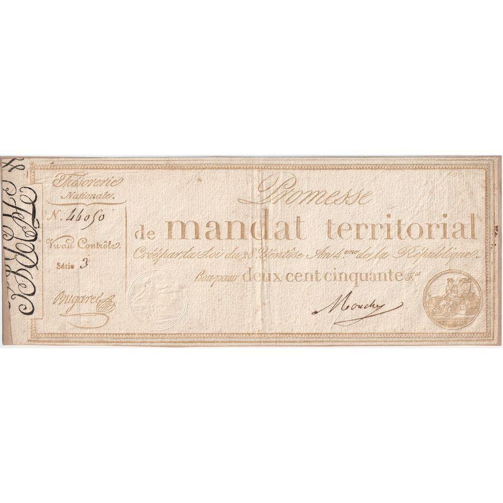 France, 250 Francs, 1796-03-18, 3, AU(55-58)
