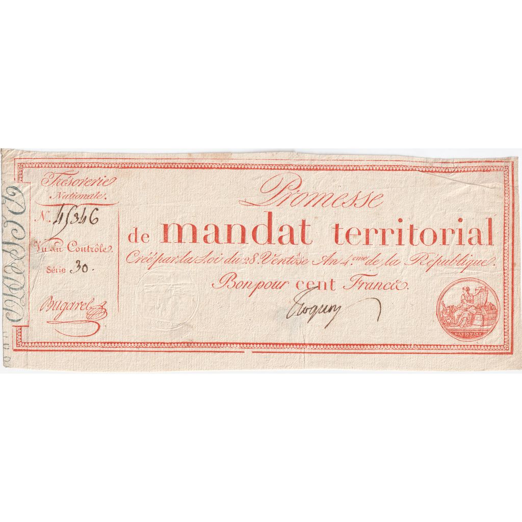 Francja, 100 Francs, 1796-03-18, 30, EF(40-45)