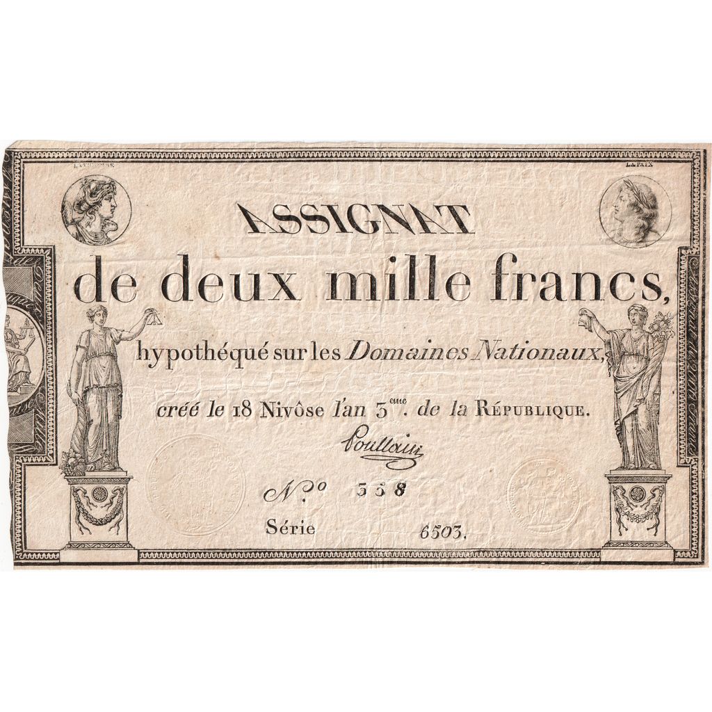 Francia, 2000 Francs, 1795-01-07, 6503, BB+