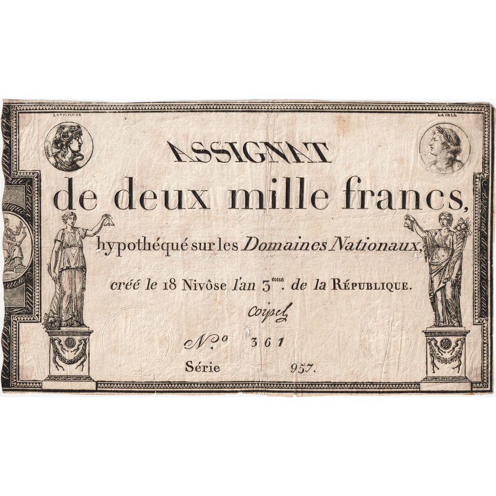 France, 2000 Francs, 1795-01-07, 957, EF(40-45)