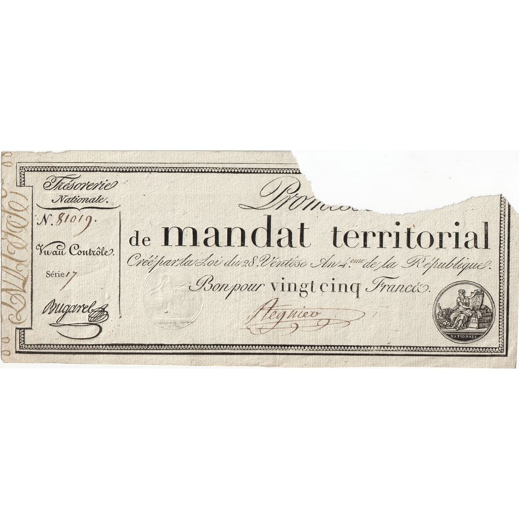 Francja, 25 Francs, 1796-03-18, 17, EF(40-45)