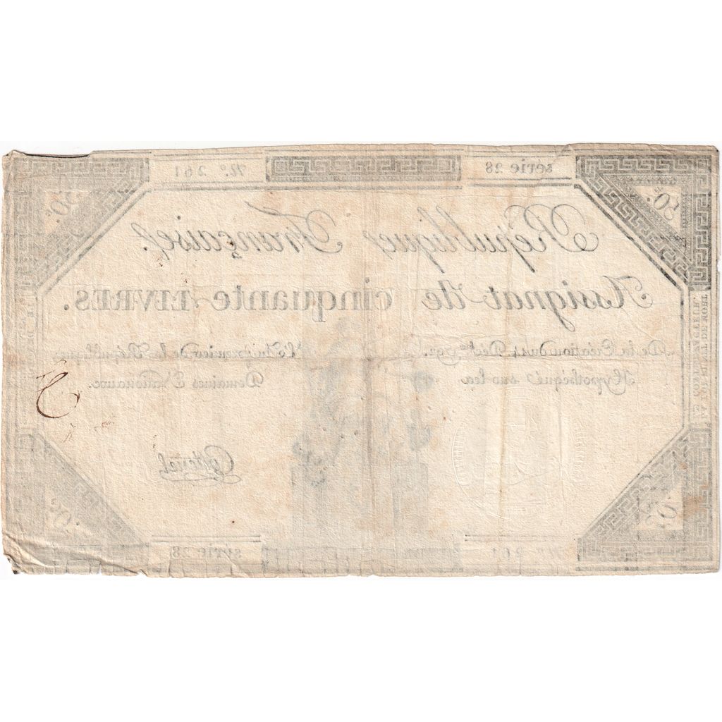 France, 50 Livres, 1792-12-14, 28, VF(30-35)