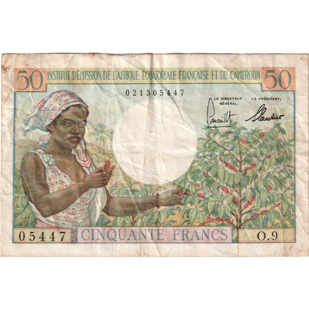 Africa equatoriale francese, 50 Francs, Undated (1957), MB