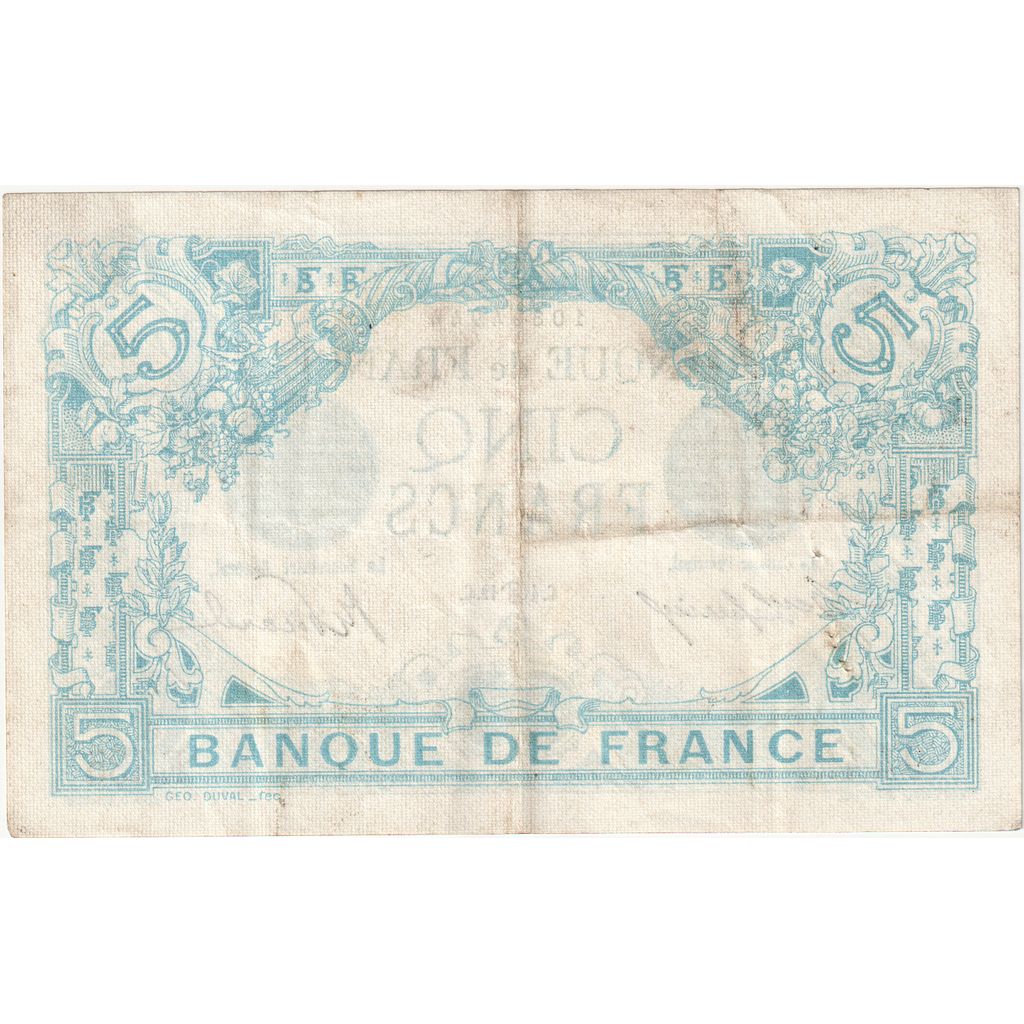 Frankreich, 5 Francs, Bleu, 1912-06-04, E.435, SS