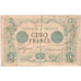 France, 5 Francs, Noir, January 1872, U.39, F(12-15)