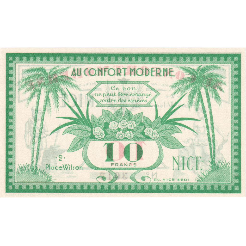 France, 10 Francs, ND(1930-1940), Au Confort moderne, Nice, AU(55-58)