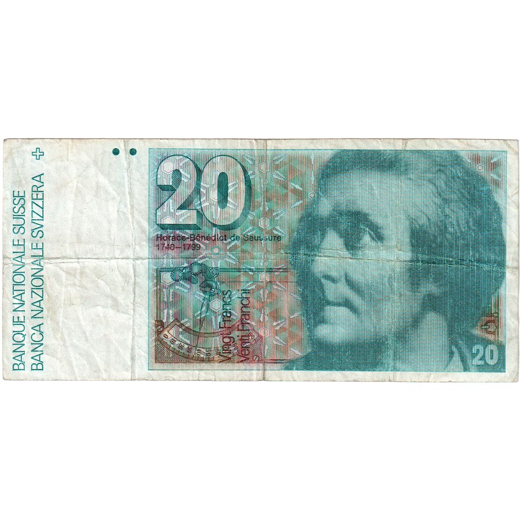 Suiza, 20 Franken, 1980, BC