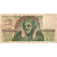 Tunisia, 500 Francs, 1952-08-20, VF(20-25)