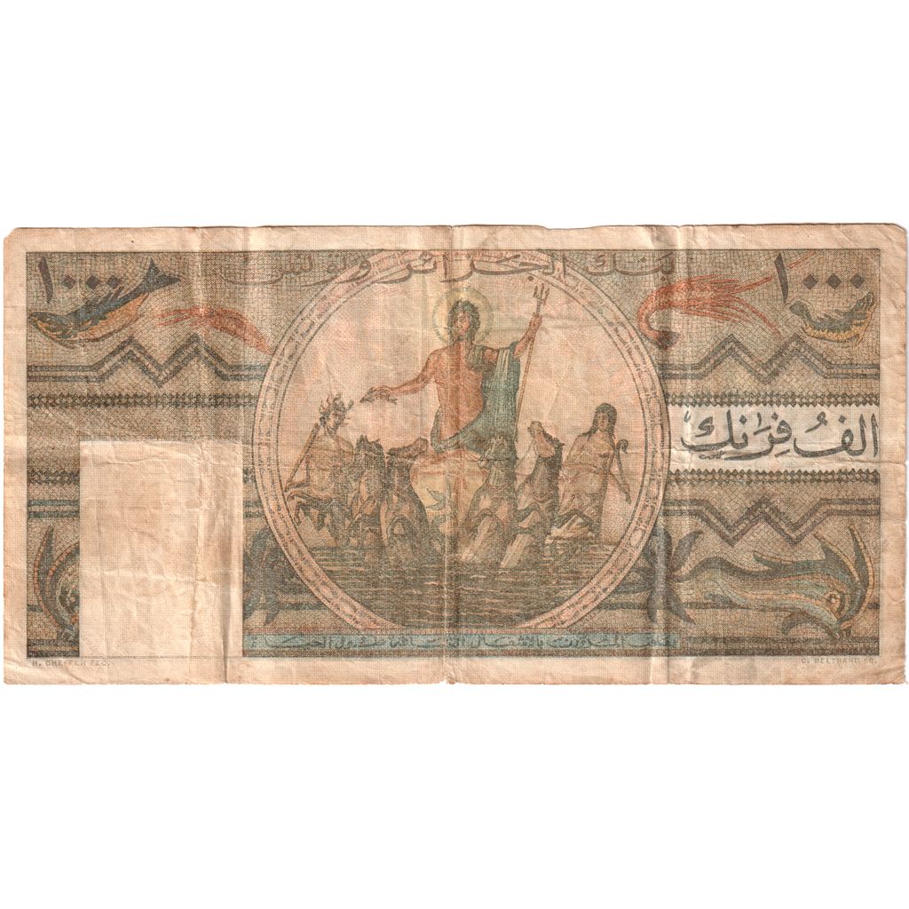 Túnez, 1000 Francs, 1950-04-07, BC