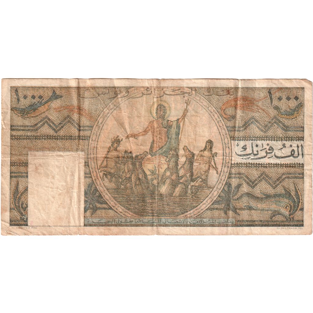 Túnez, 1000 Francs, 1950-02-17, BC